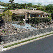 Multi level big island landscape project completed by hawaii landscaping company, Kona.