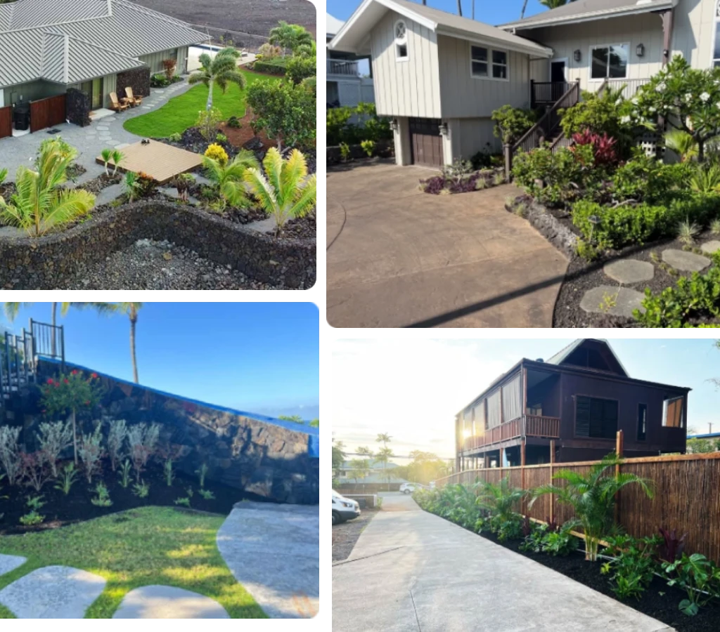 best-landscapes-kona Big Island landscaping company, Aina-Landscaping designs, installs and maintains landscapes near Kailua-Kona. Examples of their best landscapes in Kona.
